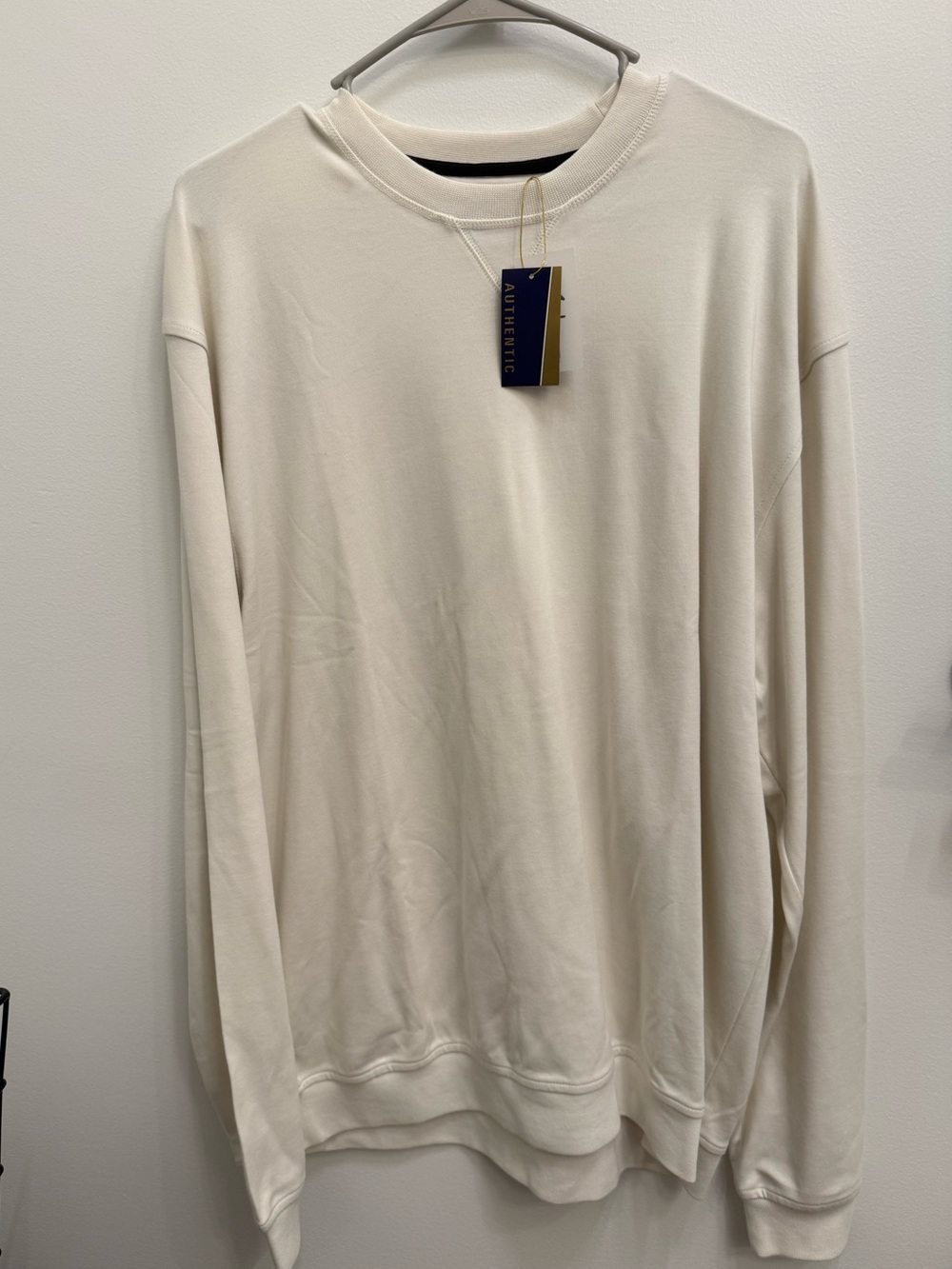 PGA Authentic NWT  Men's Cream Crewneck Sweater size XL